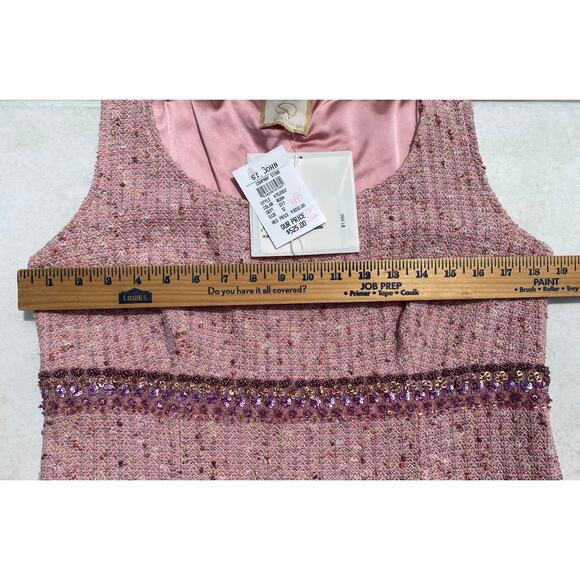 St. John Couture Embellished Knit Pink Blush Multi Jacket & Dress Suit- Size 12 - Picture 14 of 16